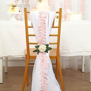 50 ft Taffeta Ribbon Sash DIY Fabric Leaves Petals Garland