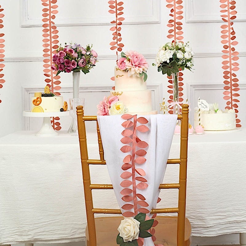 50 ft Taffeta Ribbon Sash DIY Fabric Leaves Petals Garland