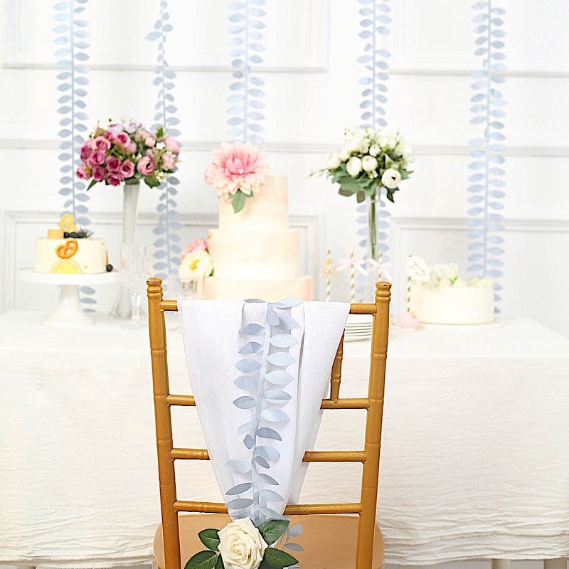 50 ft Taffeta Ribbon Sash DIY Fabric Leaves Petals Garland