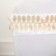 50 ft Taffeta Ribbon Sash DIY Fabric Leaves Petals Garland