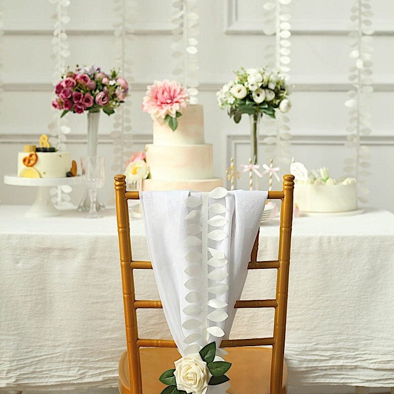 50 ft Taffeta Ribbon Sash DIY Fabric Leaves Petals Garland