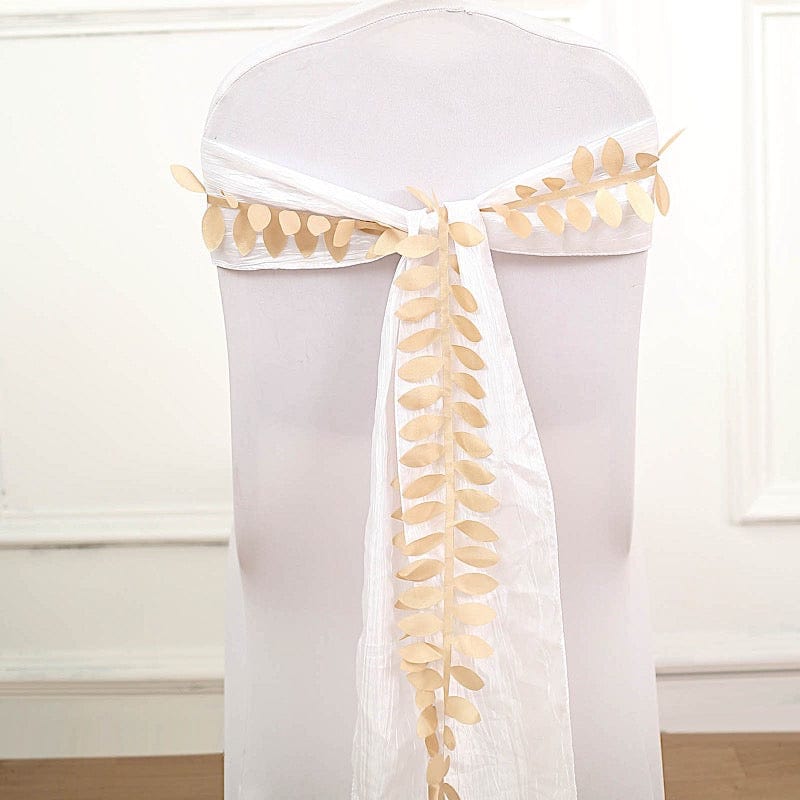 50 ft Taffeta Ribbon Sash DIY Fabric Leaves Petals Garland