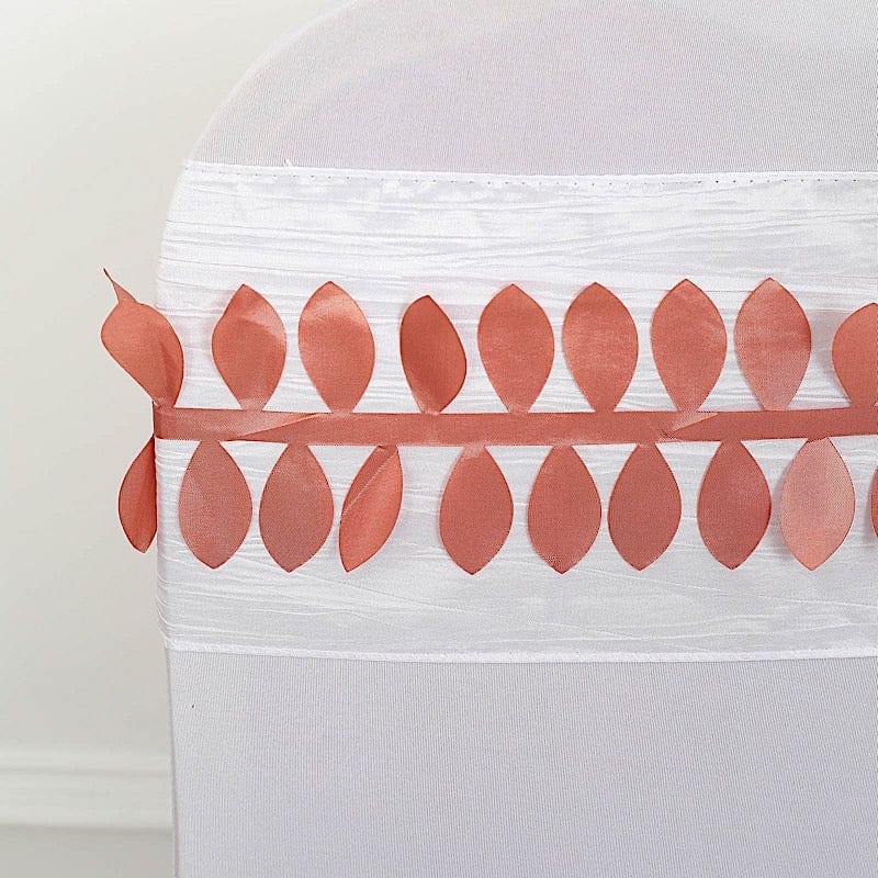 50 ft Taffeta Ribbon Sash DIY Fabric Leaves Petals Garland