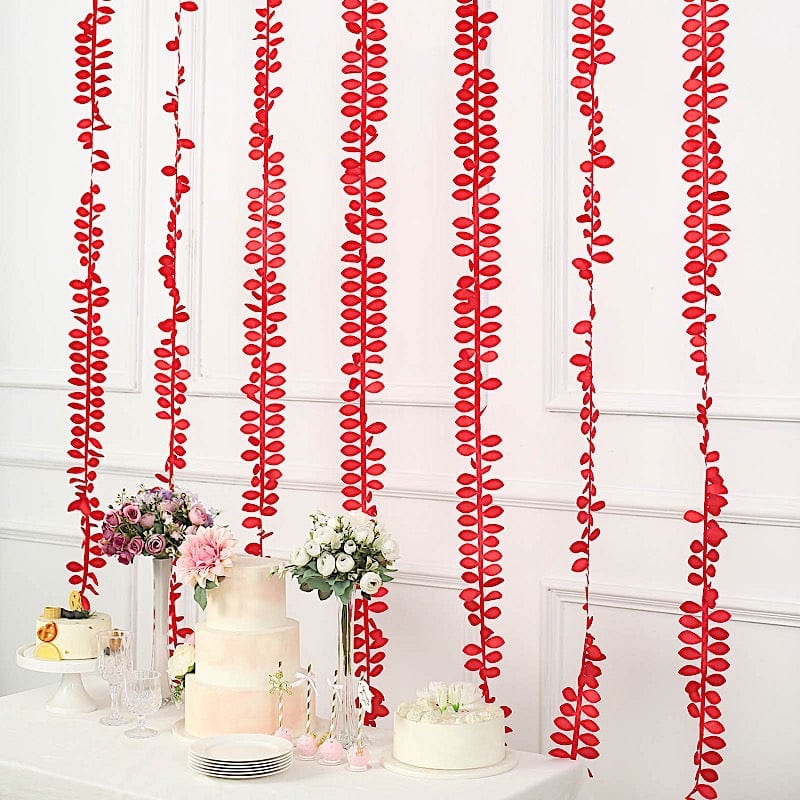 50 ft Taffeta Ribbon Sash DIY Fabric Leaves Petals Garland
