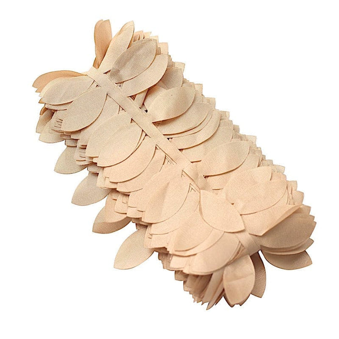 50 ft Taffeta Ribbon Sash DIY Fabric Leaves Petals Garland RIB_LEAF_CHMP