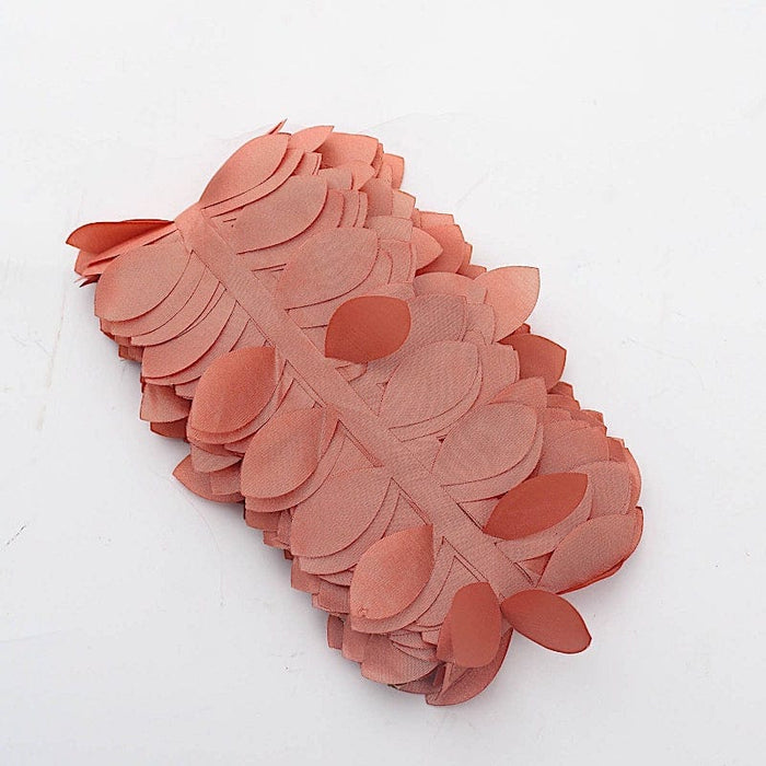 50 ft Taffeta Ribbon Sash DIY Fabric Leaves Petals Garland RIB_LEAF_TERC