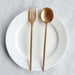 50 Heavy Duty Plastic Dessert Forks and Spoons - Gold DSP_YY0012A_7_GOLD