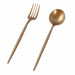 50 Heavy Duty Plastic Dessert Forks and Spoons - Gold DSP_YY0012A_7_GOLD