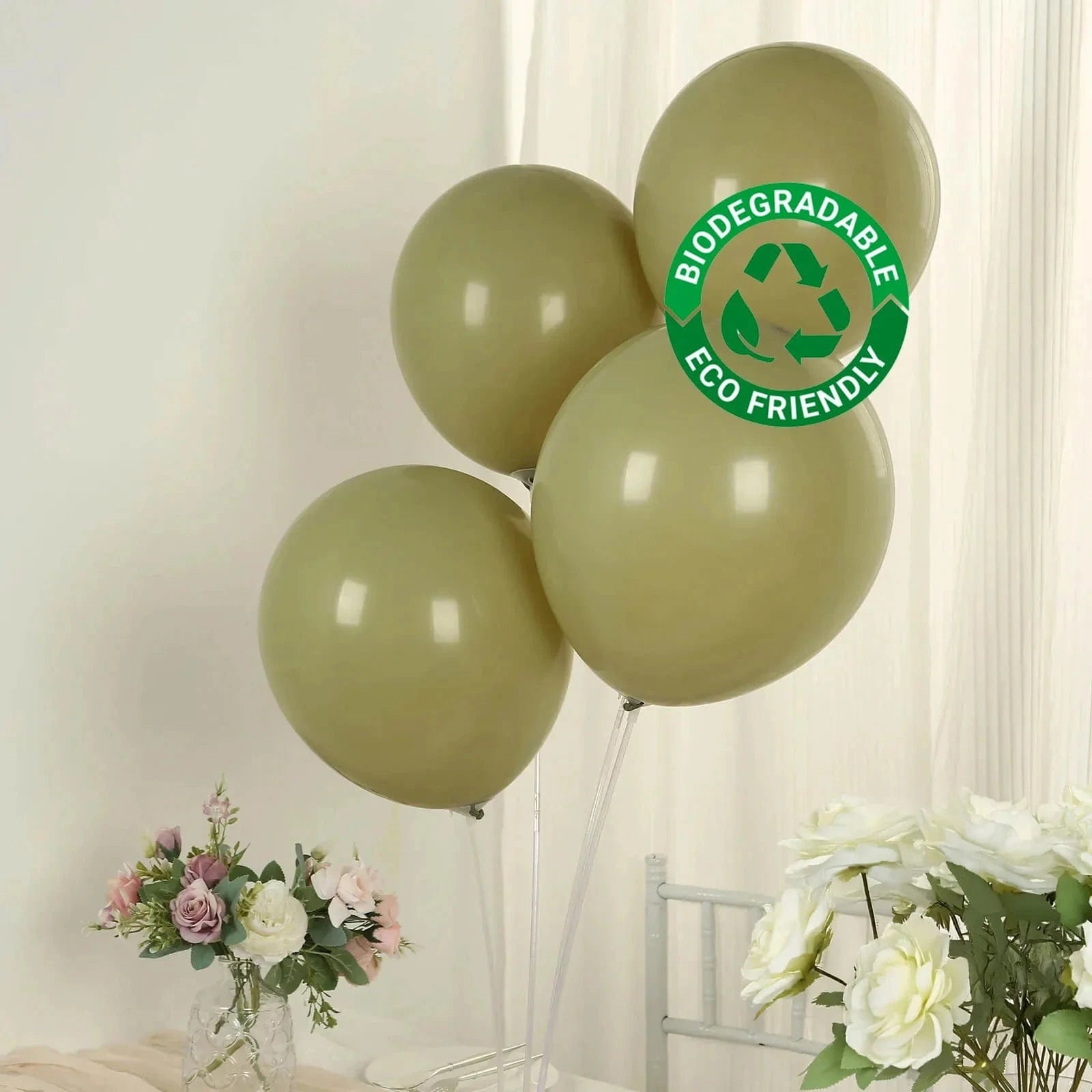 50 Matte Pastel Biodegradable Balloons