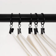 50 Metal Openable Drapery Curtain Rings with Clips