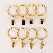 50 Metal Openable Drapery Curtain Rings with Clips