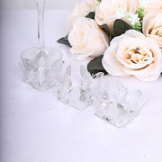 50 Metallic 4" Butterfly Mini Square Paper Cupcake Dessert Liners - Gold