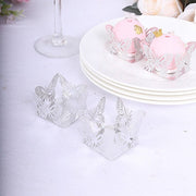 50 Metallic 4" Butterfly Mini Square Paper Cupcake Dessert Liners - Gold