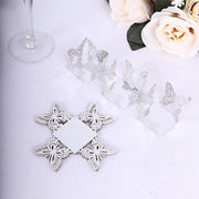 50 Metallic 4" Butterfly Mini Square Paper Cupcake Dessert Liners - Gold