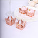 50 Metallic 4" Butterfly Mini Square Paper Cupcake Dessert Liners - Gold