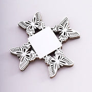 50 Metallic 4" Butterfly Mini Square Paper Cupcake Dessert Liners - Gold CAKE_WRAP_PAP04_SILV