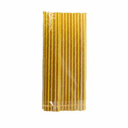 50 Metallic 8" Disposable Food Grade Drinking Paper Straws - Gold STRAW_YY34_GOLD