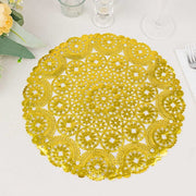 50 Metallic Medallion Style Paper Placemats - Gold DSP_PPDOL_RND02_12_GOLD