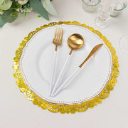 50 Metallic Medallion Style Paper Placemats - Gold DSP_PPDOL_RND02_12_GOLD