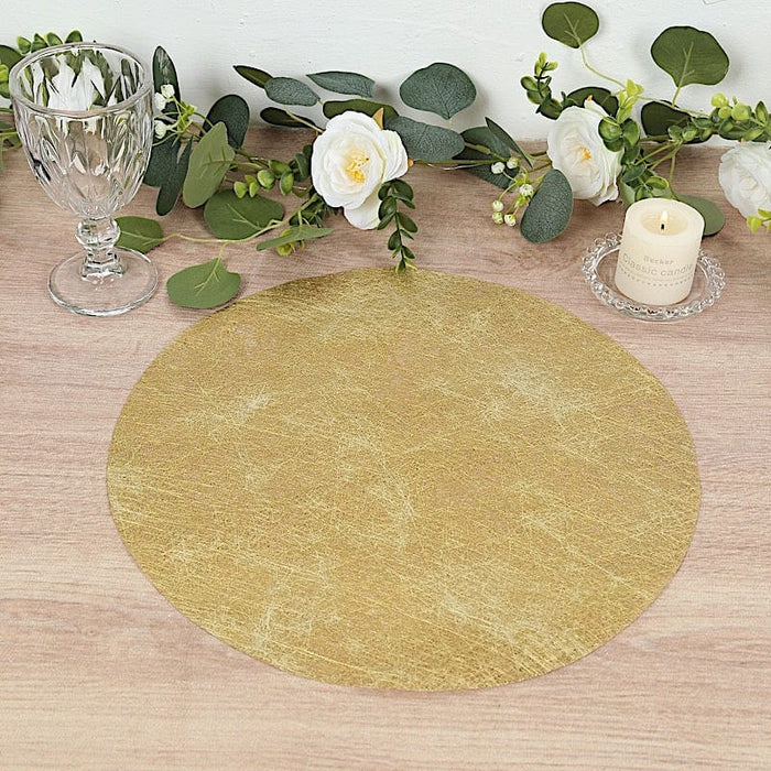 50 Non-Woven 13" Mesh Fiber Disposable Round Placemats