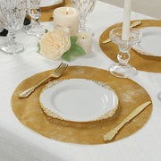 50 Non-Woven 13" Mesh Fiber Disposable Round Placemats
