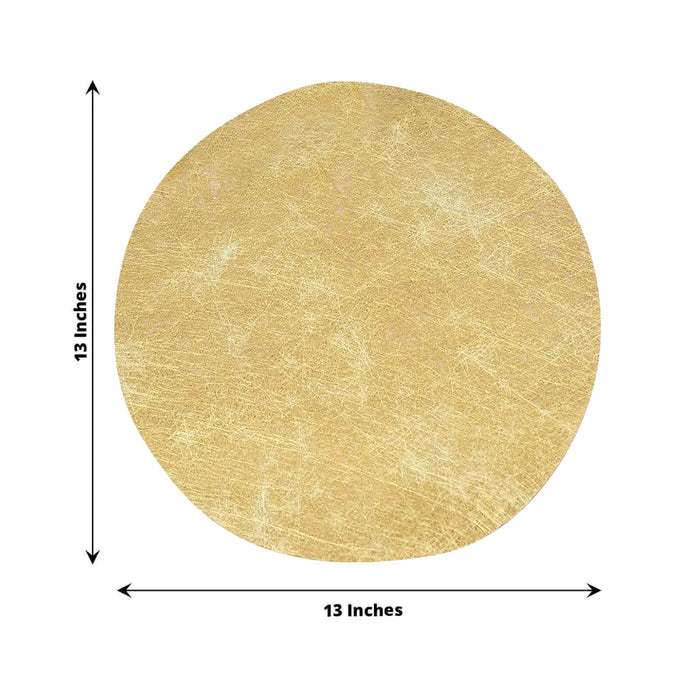 50 Non-Woven 13" Mesh Fiber Disposable Round Placemats