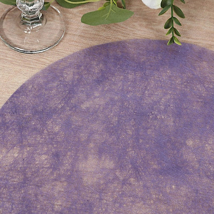 50 Non-Woven 13" Mesh Fiber Disposable Round Placemats
