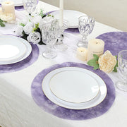 50 Non-Woven 13" Mesh Fiber Disposable Round Placemats