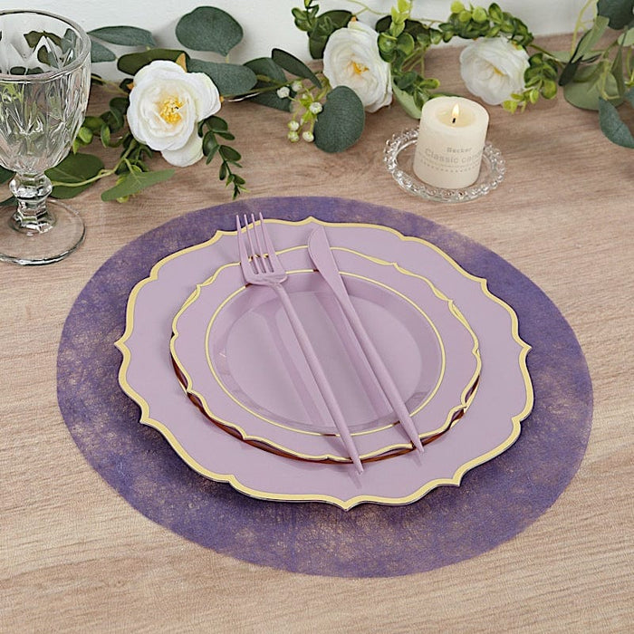 50 Non-Woven 13" Mesh Fiber Disposable Round Placemats