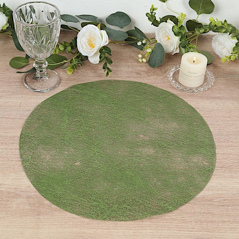 50 Non-Woven 13" Mesh Fiber Disposable Round Placemats