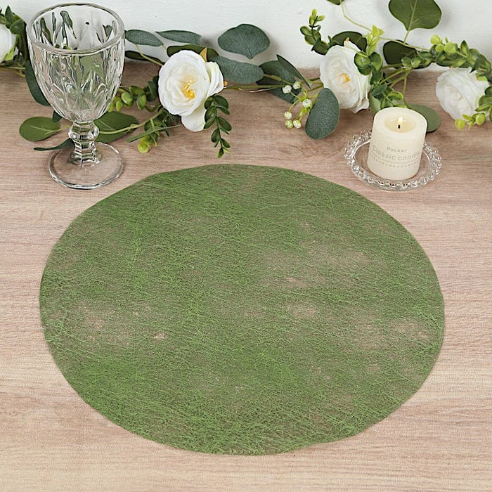 50 Non-Woven 13" Mesh Fiber Disposable Round Placemats