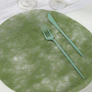 50 Non-Woven 13" Mesh Fiber Disposable Round Placemats