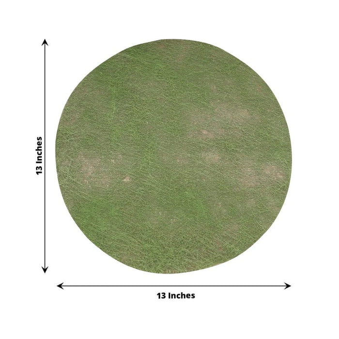 50 Non-Woven 13" Mesh Fiber Disposable Round Placemats