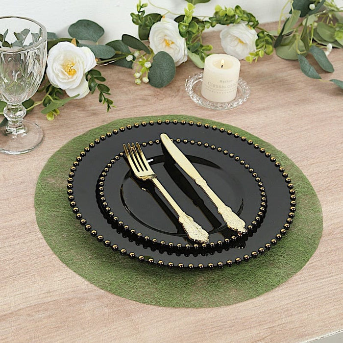 50 Non-Woven 13" Mesh Fiber Disposable Round Placemats