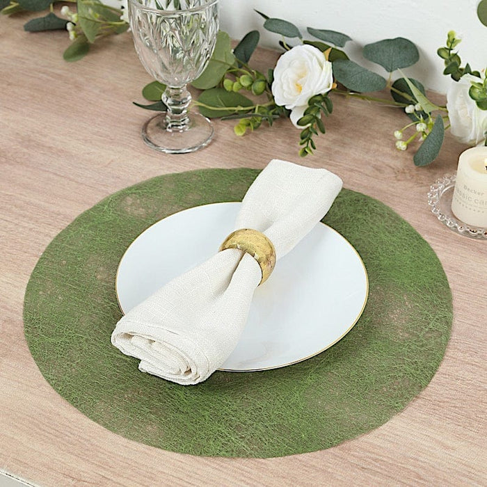50 Non-Woven 13" Mesh Fiber Disposable Round Placemats