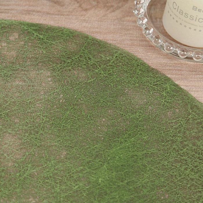 50 Non-Woven 13" Mesh Fiber Disposable Round Placemats
