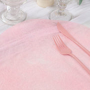 50 Non-Woven 13" Mesh Fiber Disposable Round Placemats