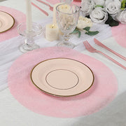 50 Non-Woven 13" Mesh Fiber Disposable Round Placemats