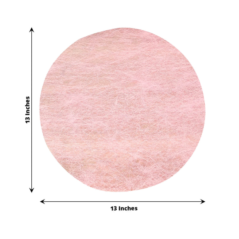 50 Non-Woven 13" Mesh Fiber Disposable Round Placemats