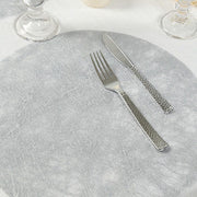 50 Non-Woven 13" Mesh Fiber Disposable Round Placemats