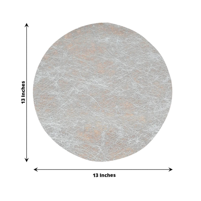 50 Non-Woven 13" Mesh Fiber Disposable Round Placemats