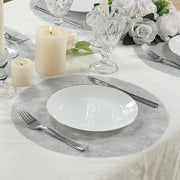 50 Non-Woven 13" Mesh Fiber Disposable Round Placemats