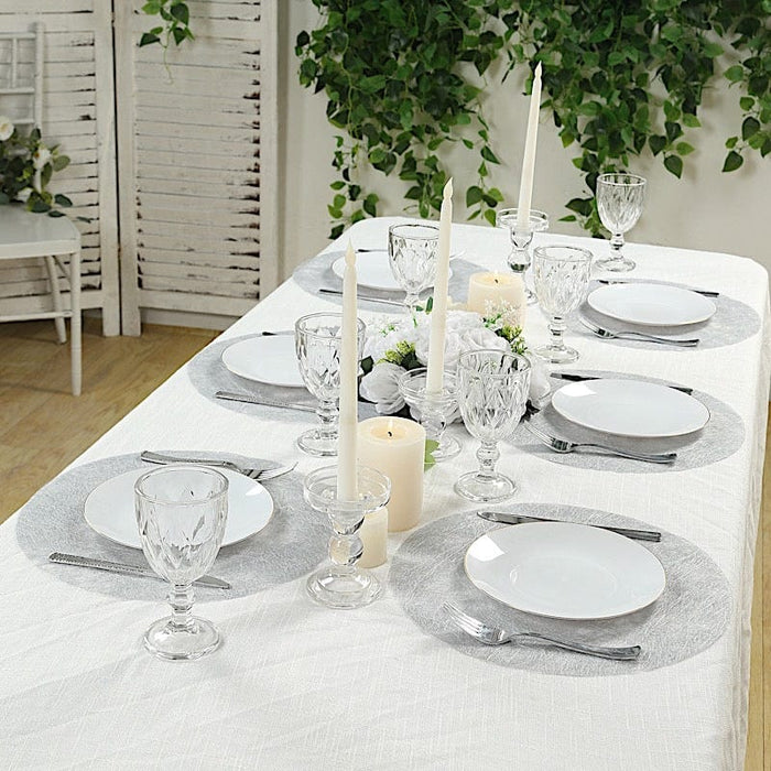 50 Non-Woven 13" Mesh Fiber Disposable Round Placemats