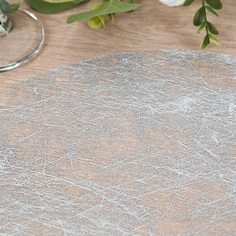 50 Non-Woven 13" Mesh Fiber Disposable Round Placemats