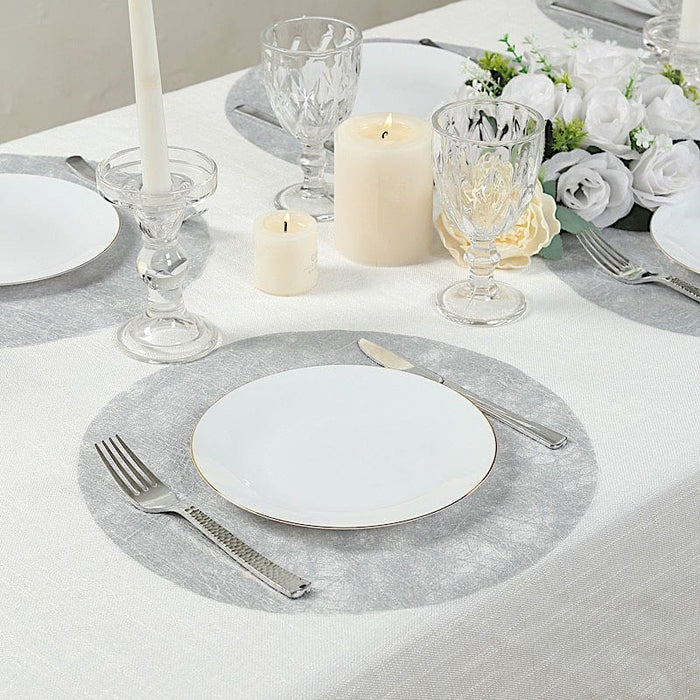 50 Non-Woven 13" Mesh Fiber Disposable Round Placemats