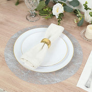 50 Non-Woven 13" Mesh Fiber Disposable Round Placemats