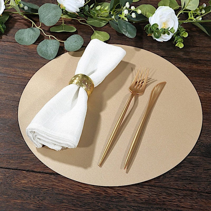 50 Pack 13" Round Disposable Paper Table Placemats