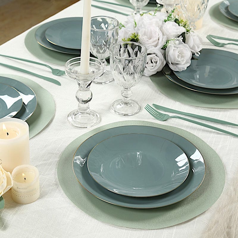 50 Pack 13" Round Disposable Paper Table Placemats