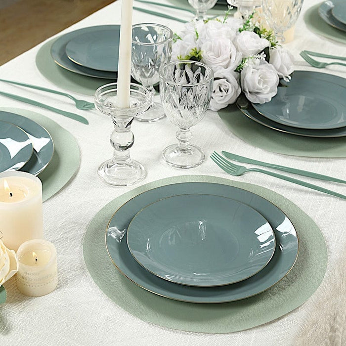 50 Pack 13" Round Disposable Paper Table Placemats