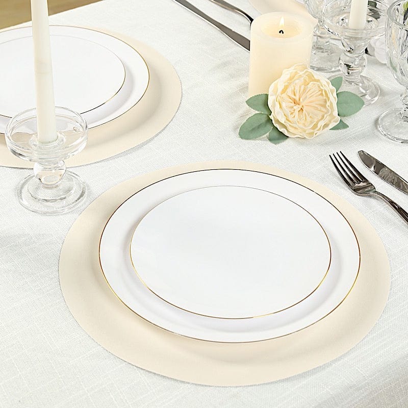 50 Pack 13" Round Disposable Paper Table Placemats